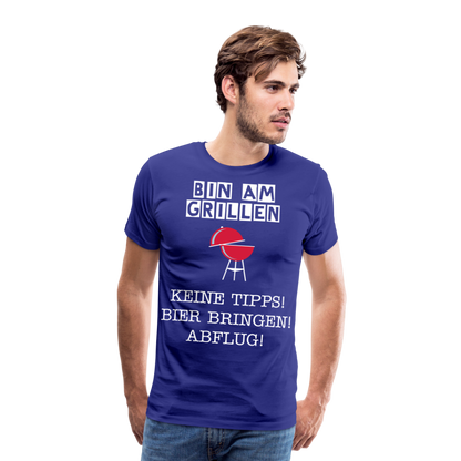 Männer Premium T-Shirt - Grillspruch Männer Shirt - Königsblau