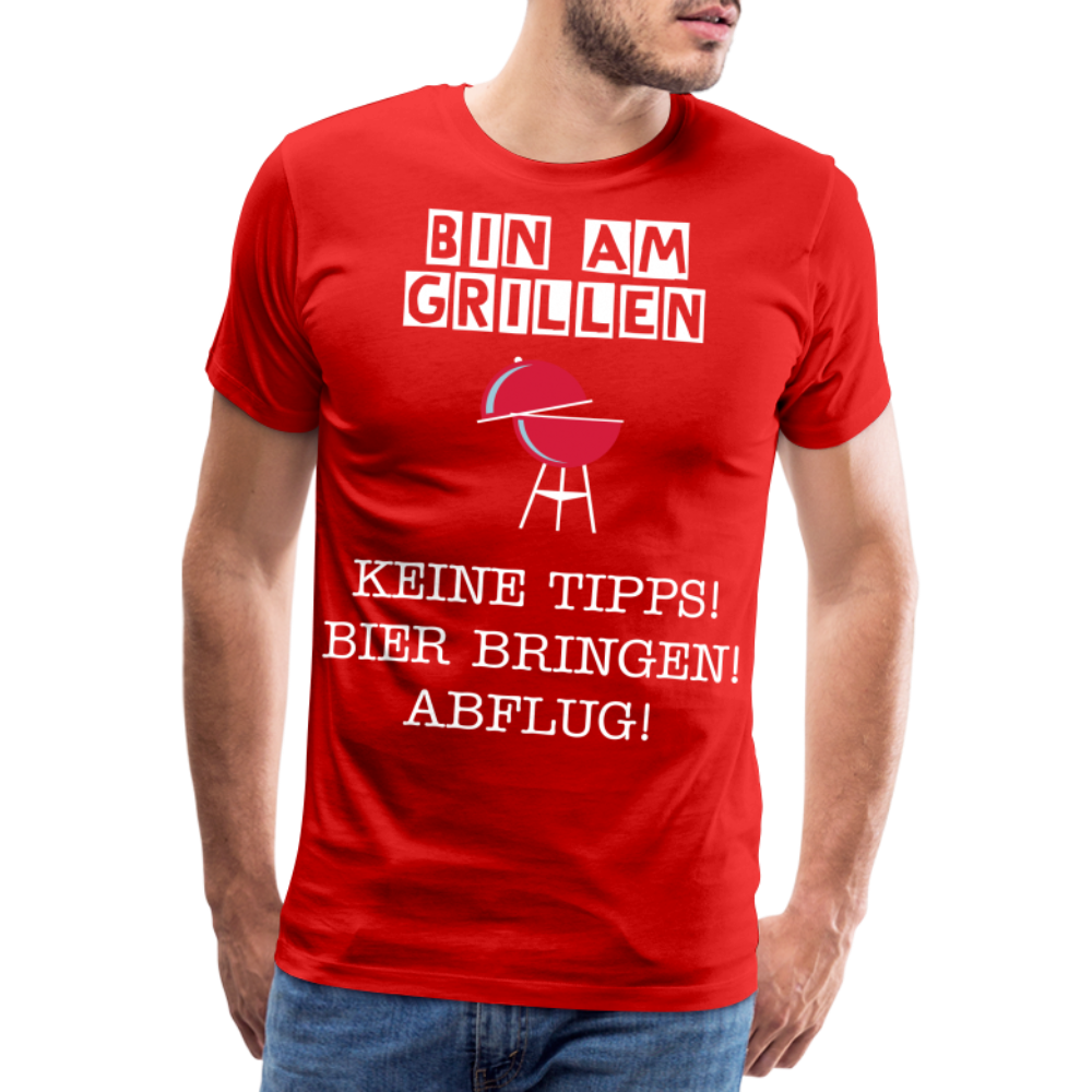 Männer Premium T-Shirt - Grillspruch Männer Shirt - Rot