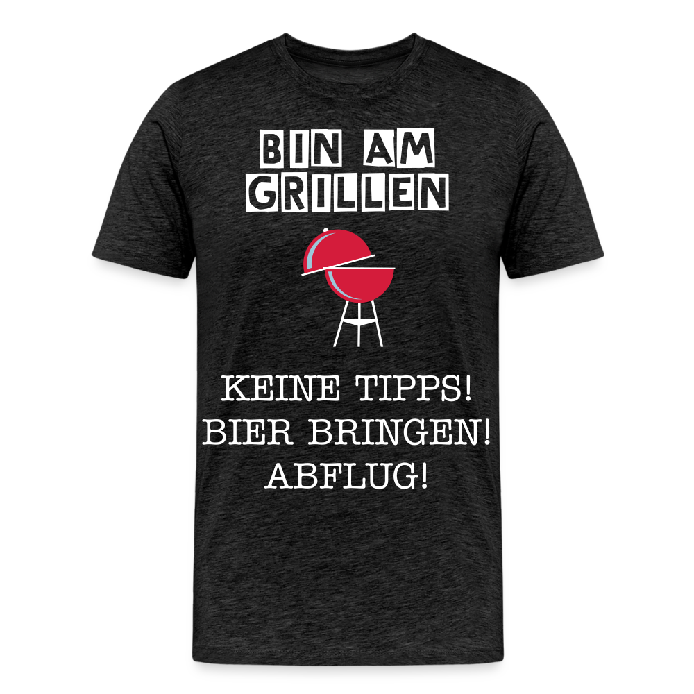 Männer Premium T-Shirt - Grillspruch Männer Shirt - Anthrazit