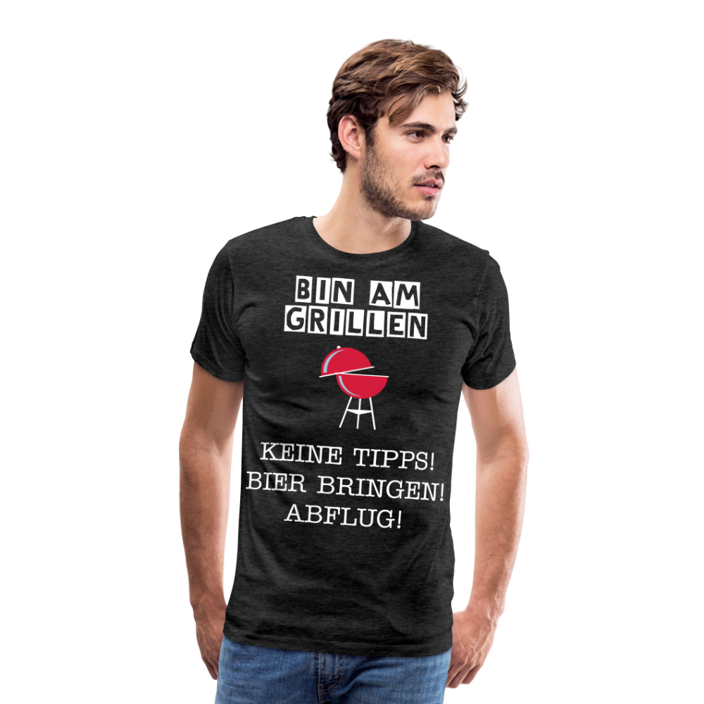 Männer Premium T-Shirt - Grillspruch Männer Shirt - Anthrazit