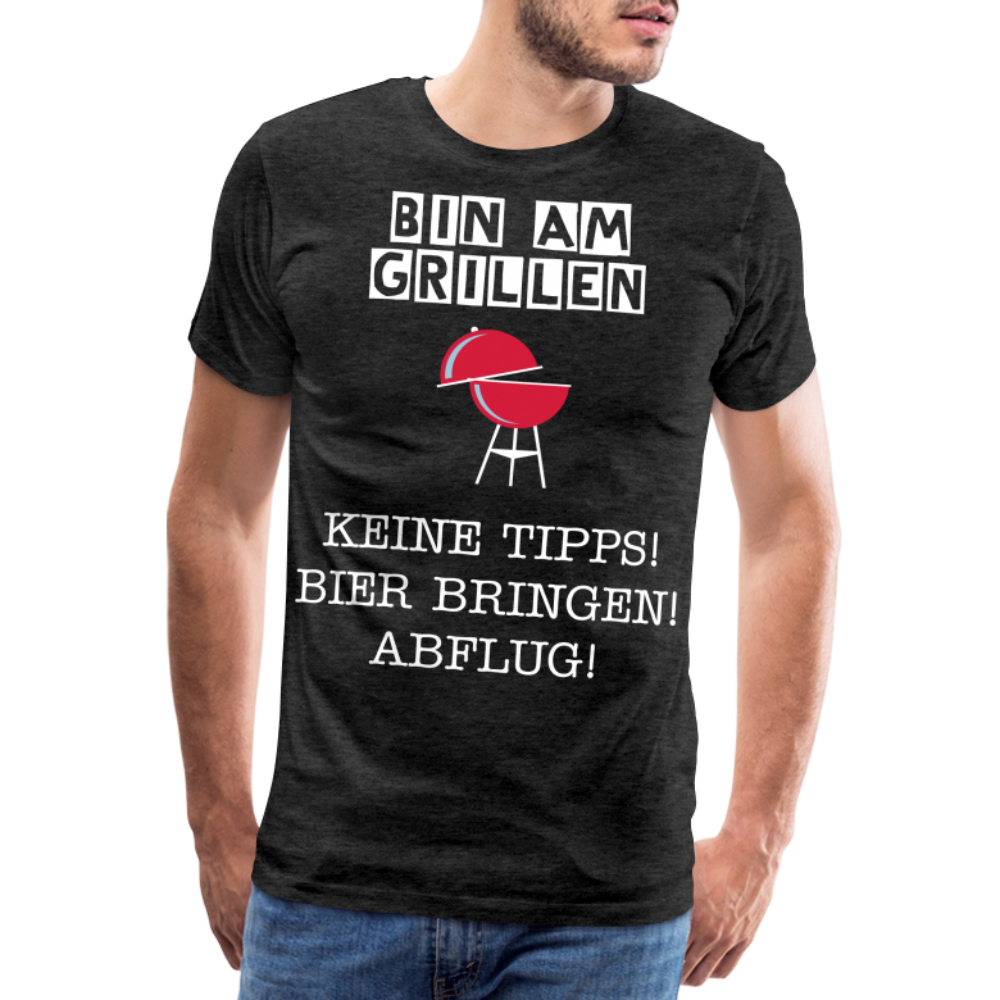 Männer Premium T-Shirt - Grillspruch Männer Shirt - Anthrazit