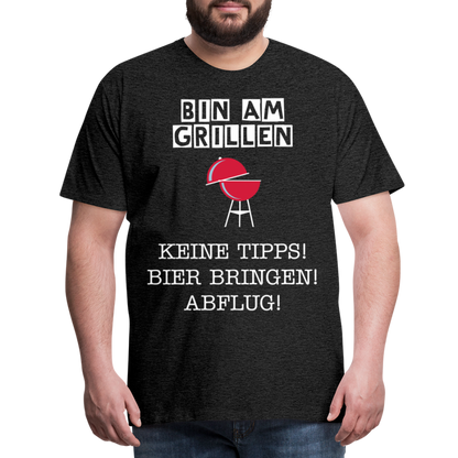 Männer Premium T-Shirt - Grillspruch Männer Shirt - Anthrazit