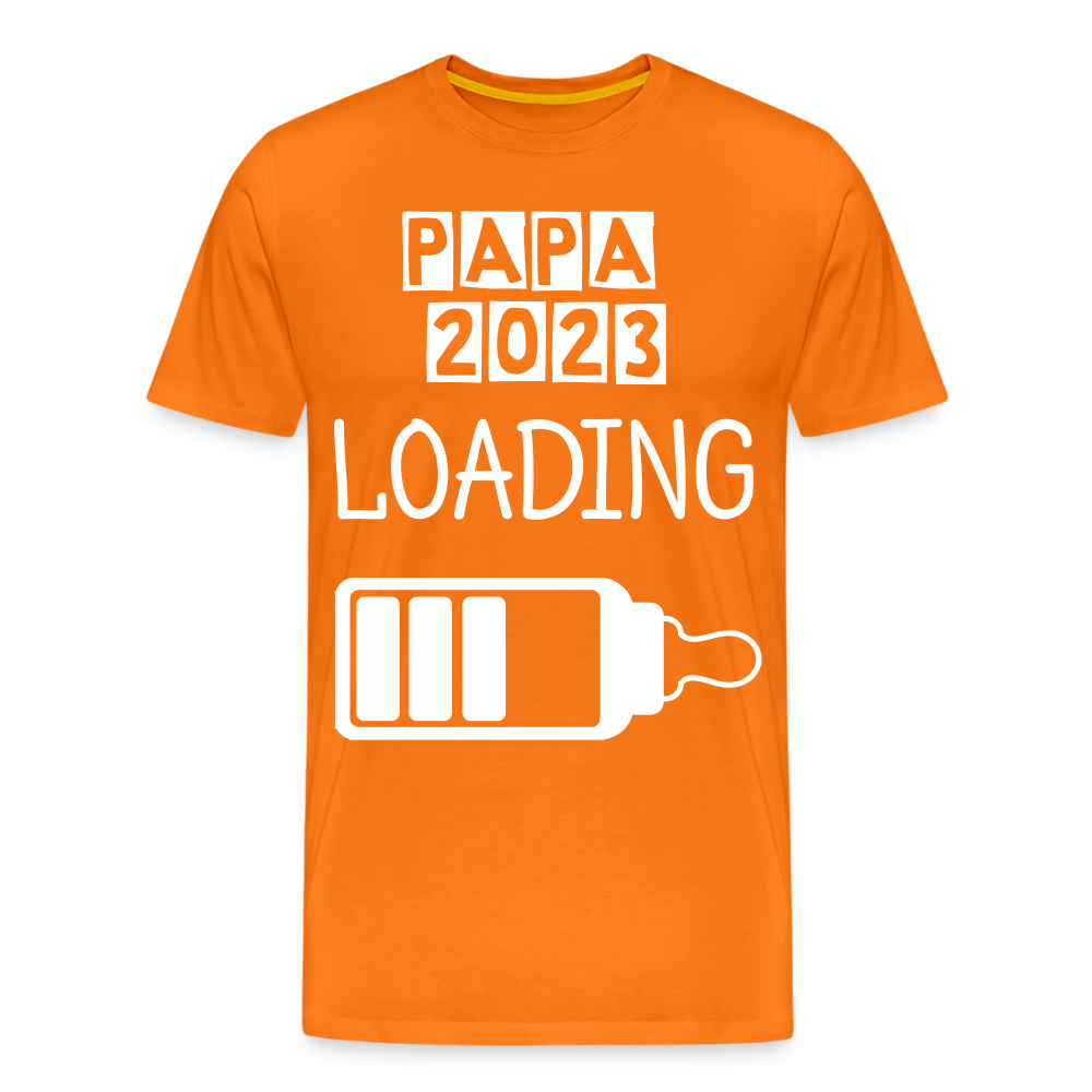 Männer Premium T-Shirt - Papa 2023 LOADING - Orange