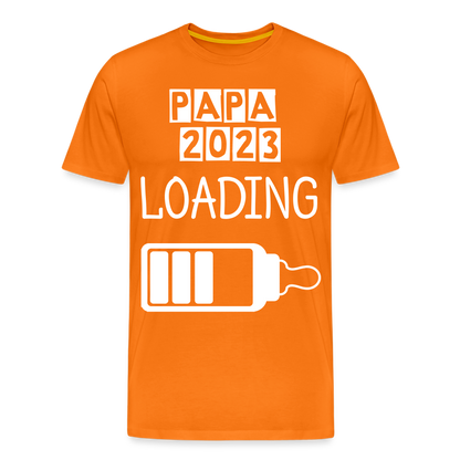 Männer Premium T-Shirt - Papa 2023 LOADING - Orange