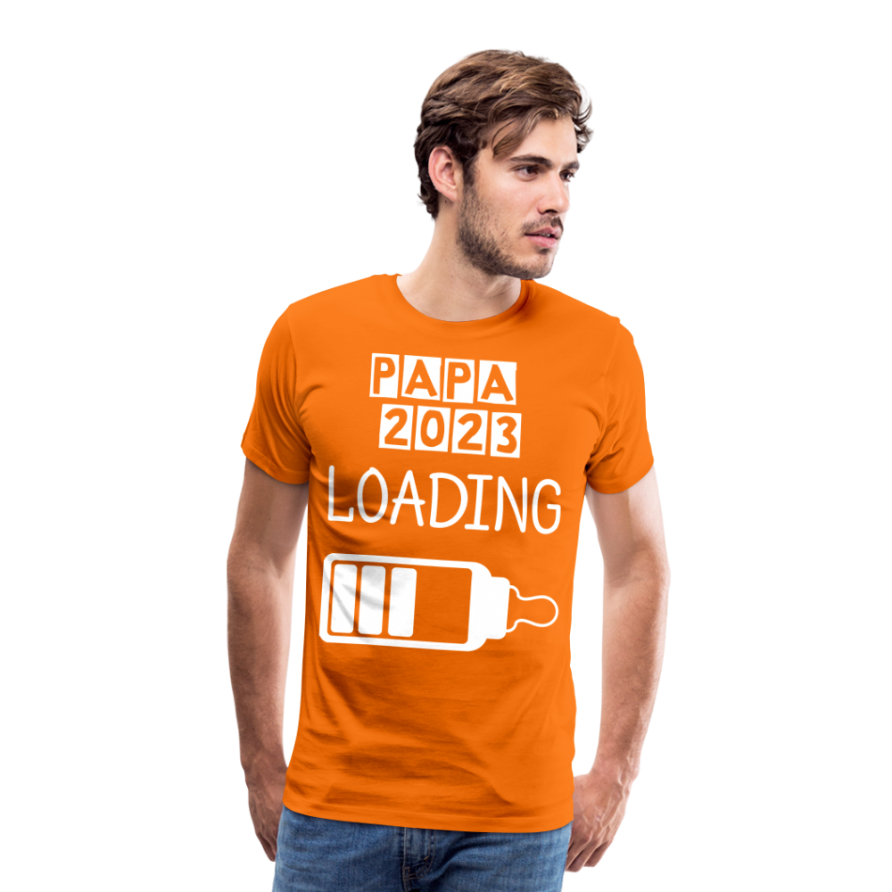 Männer Premium T-Shirt - Papa 2023 LOADING - Orange