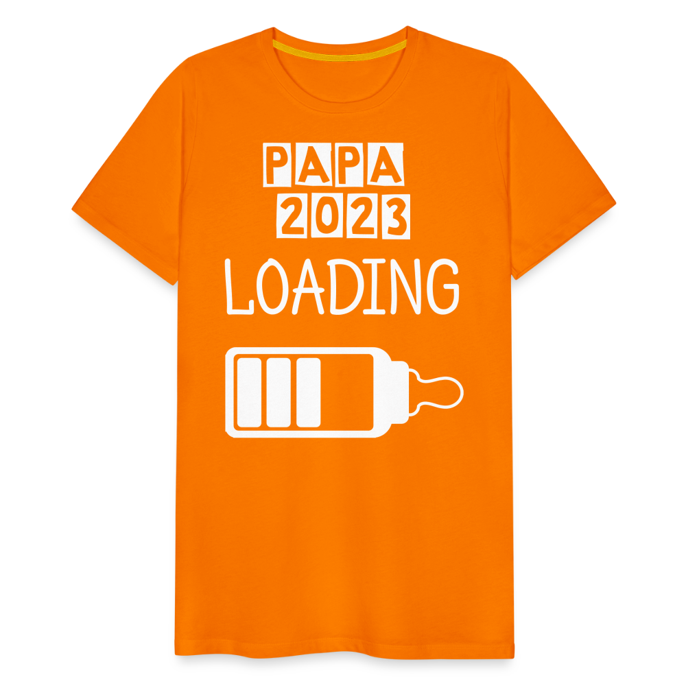 Männer Premium T-Shirt - Papa 2023 LOADING - Orange