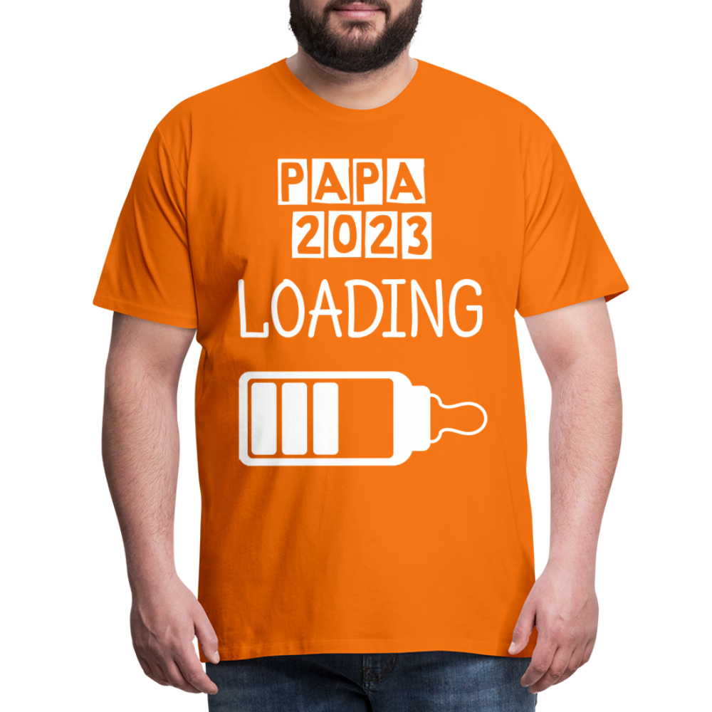 Männer Premium T-Shirt - Papa 2023 LOADING - Orange