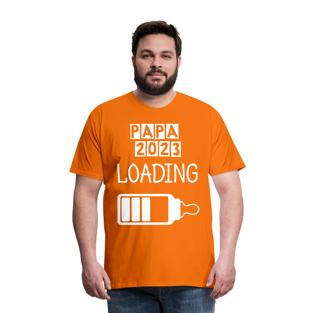 Männer Premium T-Shirt - Papa 2023 LOADING - Orange