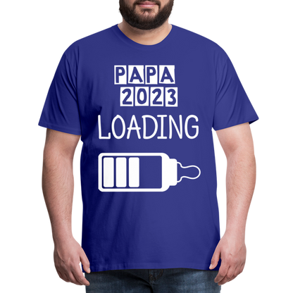 Männer Premium T-Shirt - Papa 2023 LOADING - Königsblau