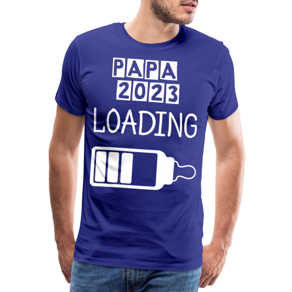 Männer Premium T-Shirt - Papa 2023 LOADING - Königsblau