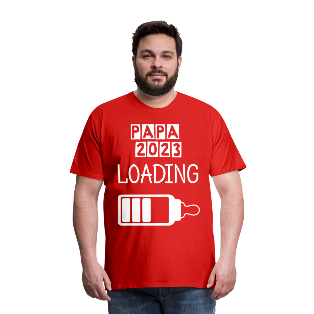 Männer Premium T-Shirt - Papa 2023 LOADING - Rot