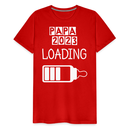 Männer Premium T-Shirt - Papa 2023 LOADING - Rot