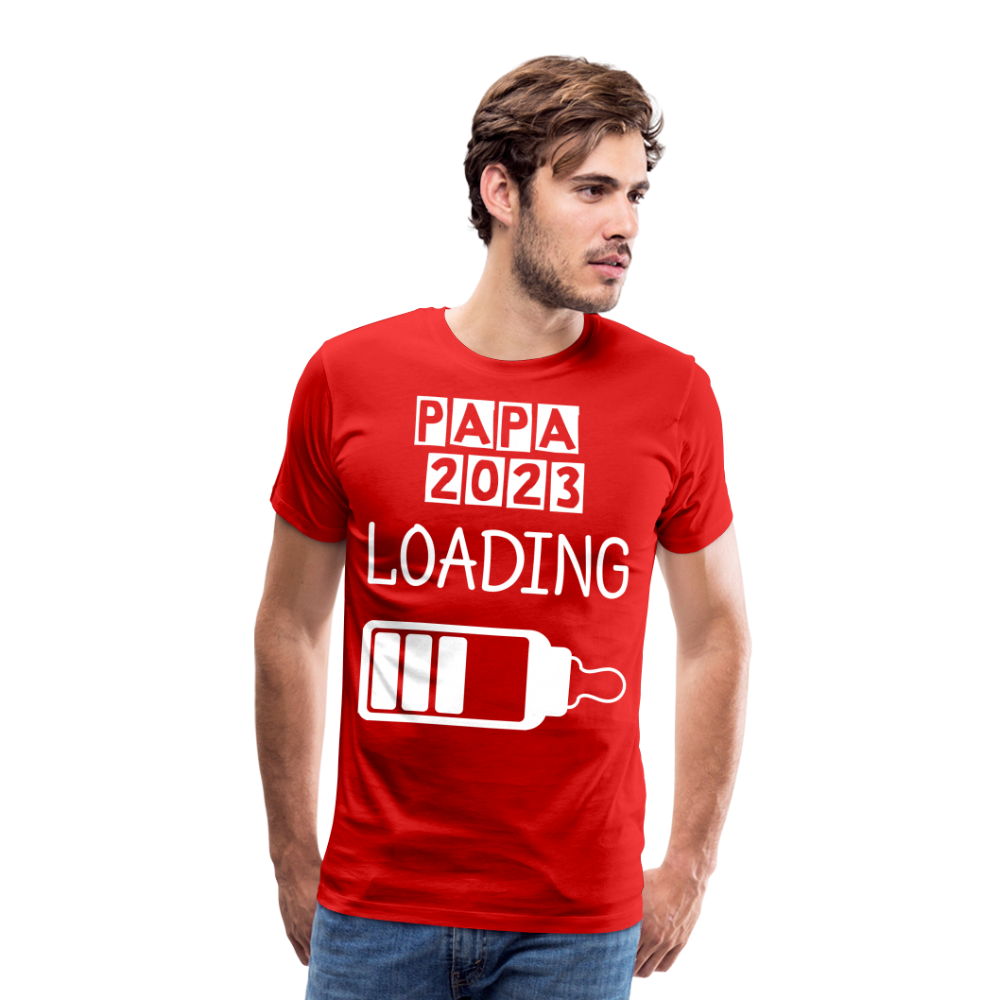 Männer Premium T-Shirt - Papa 2023 LOADING - Rot