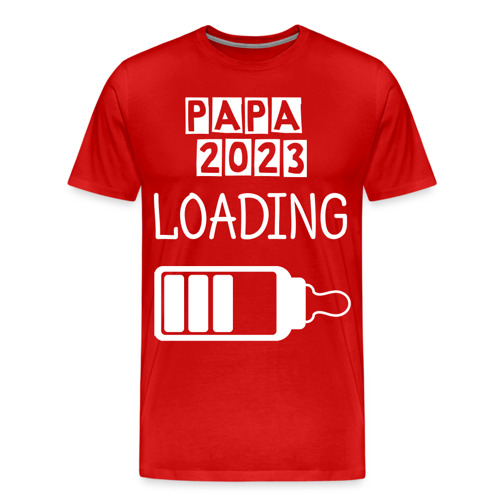 Männer Premium T-Shirt - Papa 2023 LOADING - Rot