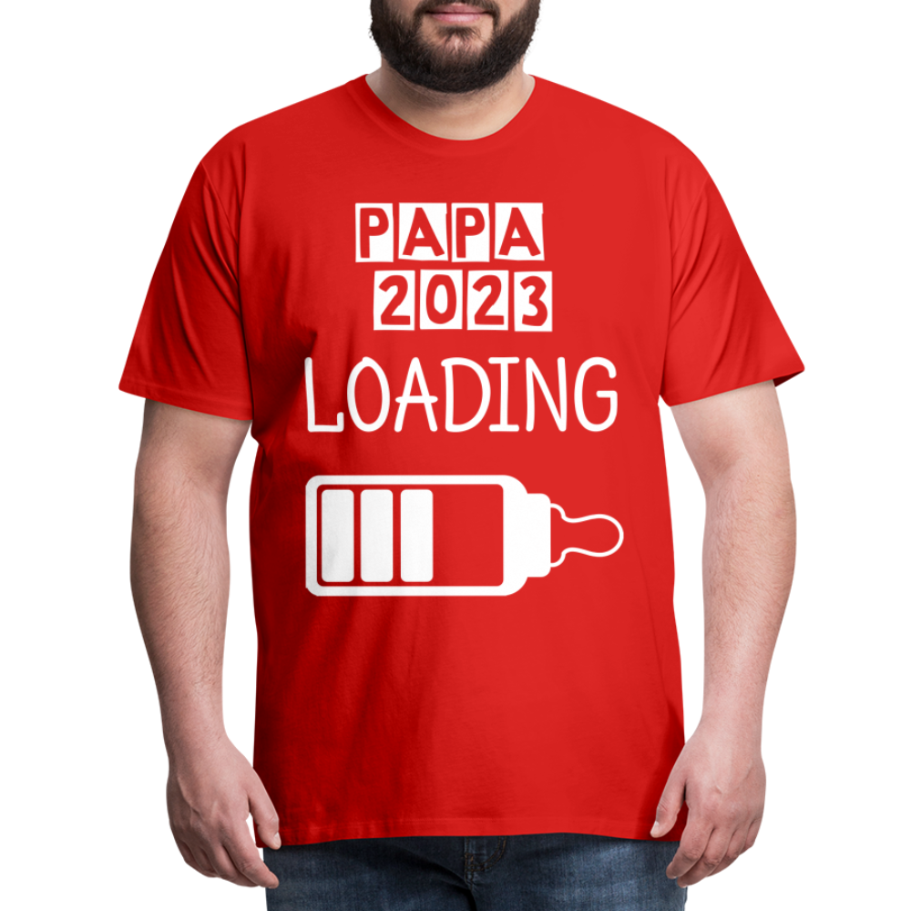 Männer Premium T-Shirt - Papa 2023 LOADING - Rot