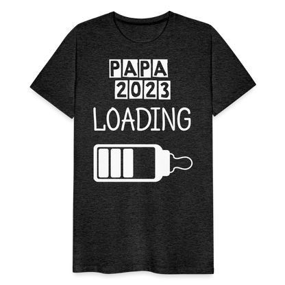 Männer Premium T-Shirt - Papa 2023 LOADING - Anthrazit