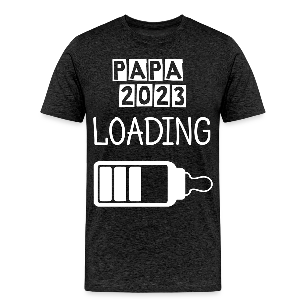 Männer Premium T-Shirt - Papa 2023 LOADING - Anthrazit