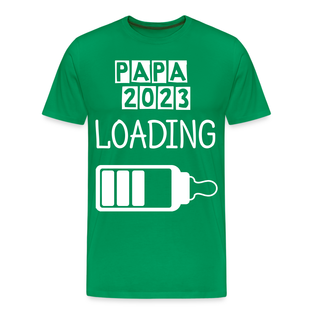 Männer Premium T-Shirt - Papa 2023 LOADING - Kelly Green