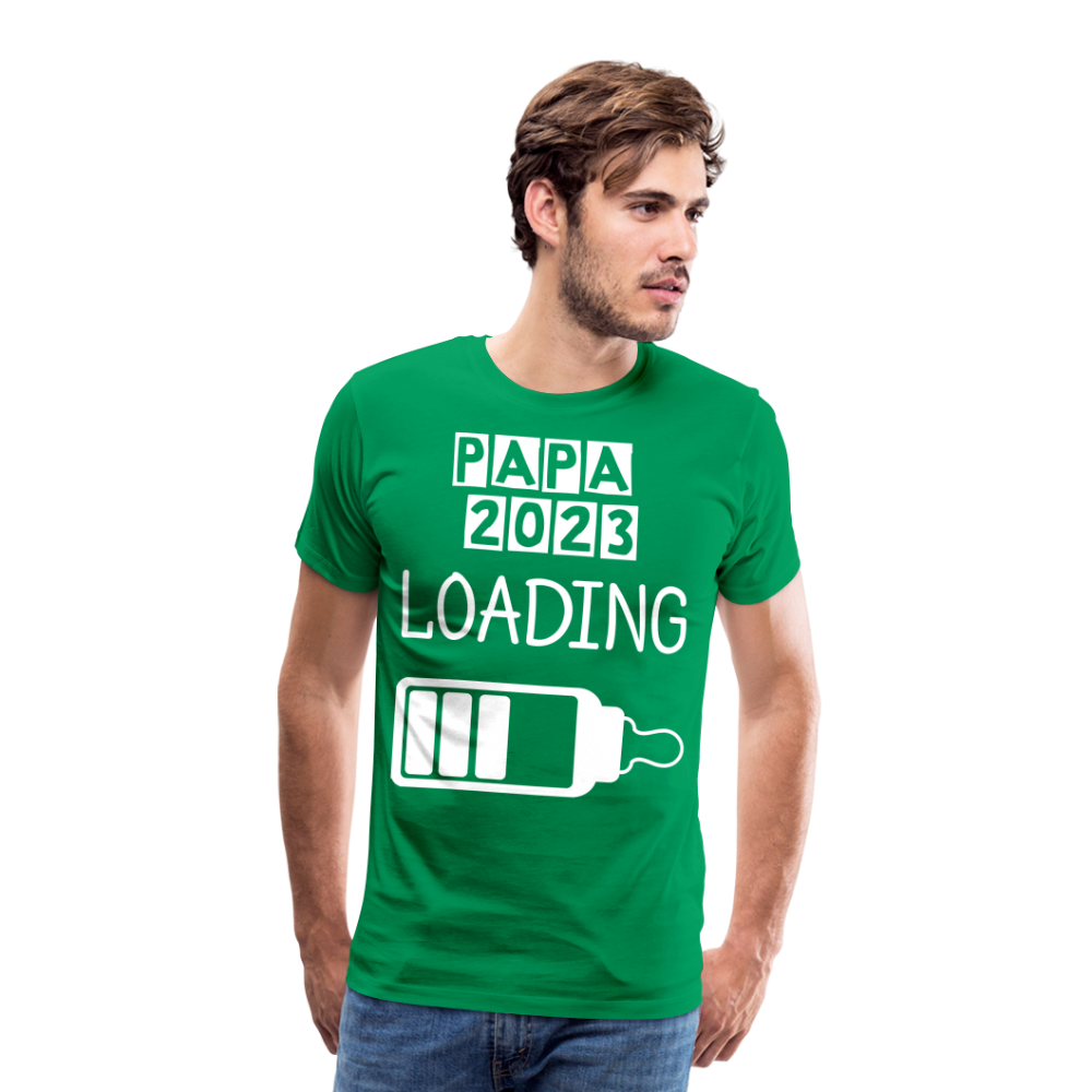 Männer Premium T-Shirt - Papa 2023 LOADING - Kelly Green