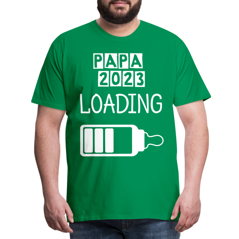 Männer Premium T-Shirt - Papa 2023 LOADING - Kelly Green