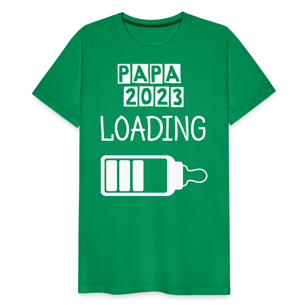 Männer Premium T-Shirt - Papa 2023 LOADING - Kelly Green