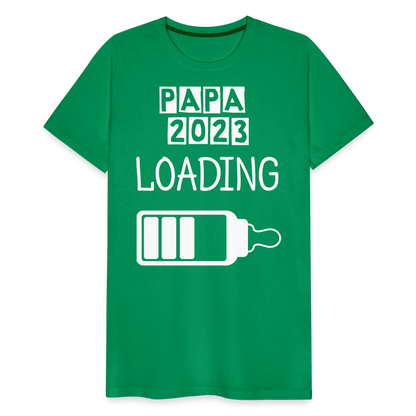 Männer Premium T-Shirt - Papa 2023 LOADING - Kelly Green