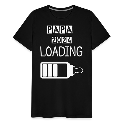 Männer Premium T-Shirt - Papa 2024 LOADING - Schwarz