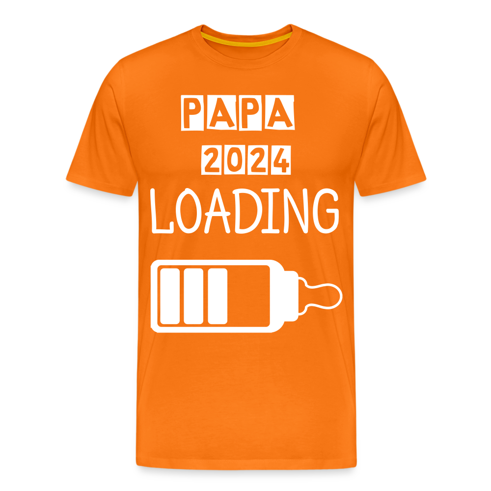 Männer Premium T-Shirt - Papa 2024 LOADING - Orange