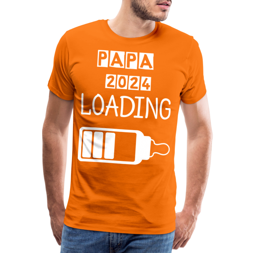 Männer Premium T-Shirt - Papa 2024 LOADING - Orange