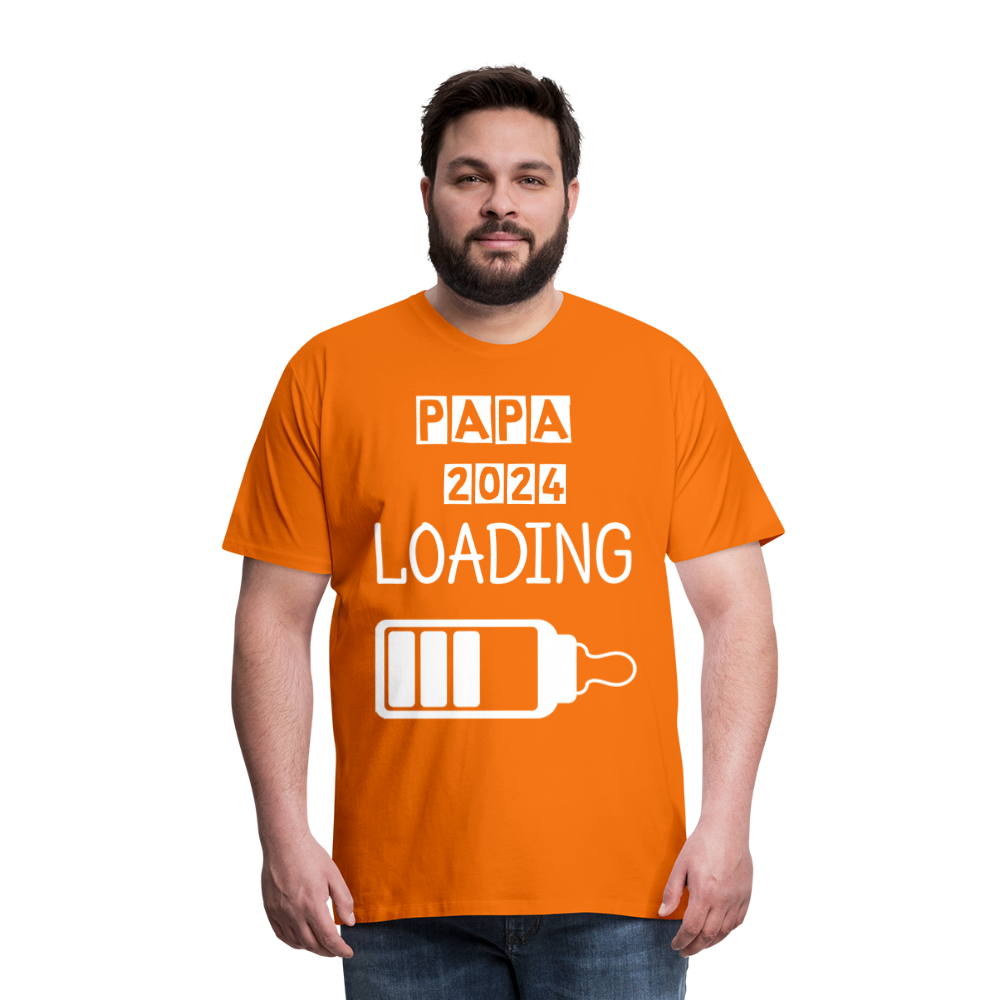 Männer Premium T-Shirt - Papa 2024 LOADING - Orange