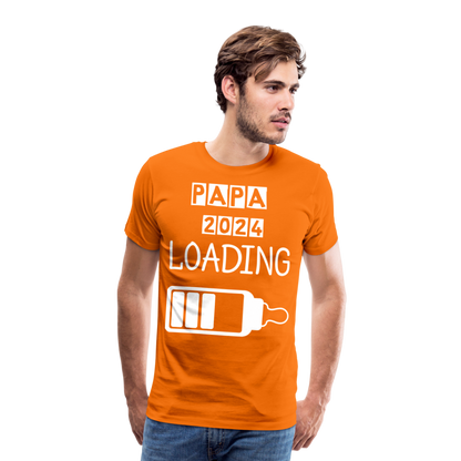 Männer Premium T-Shirt - Papa 2024 LOADING - Orange