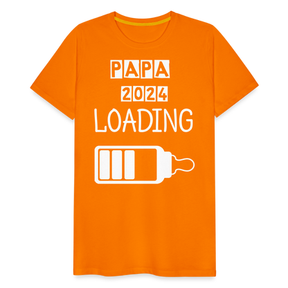 Männer Premium T-Shirt - Papa 2024 LOADING - Orange