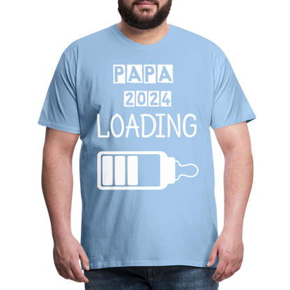 Männer Premium T-Shirt - Papa 2024 LOADING - Sky