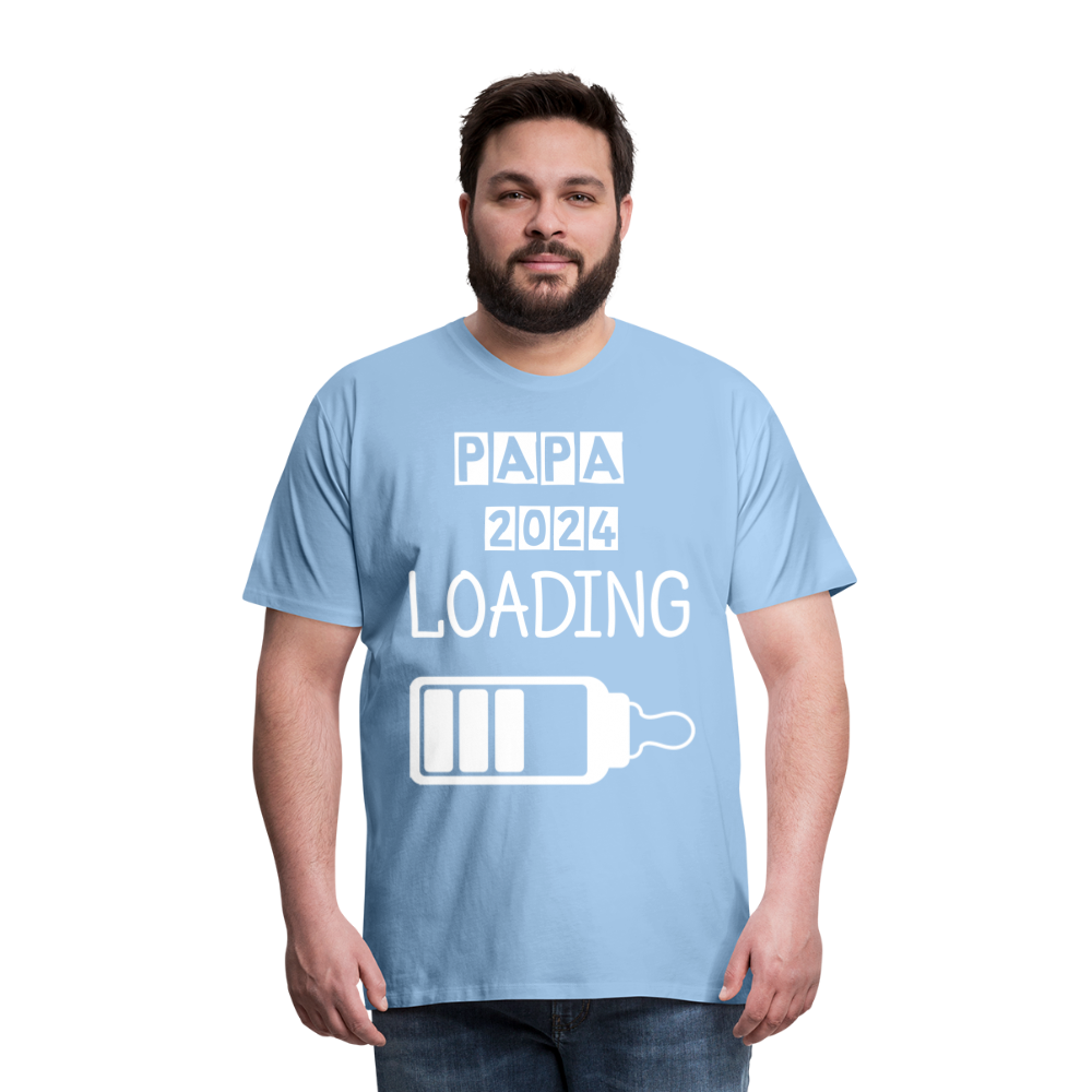 Männer Premium T-Shirt - Papa 2024 LOADING - Sky