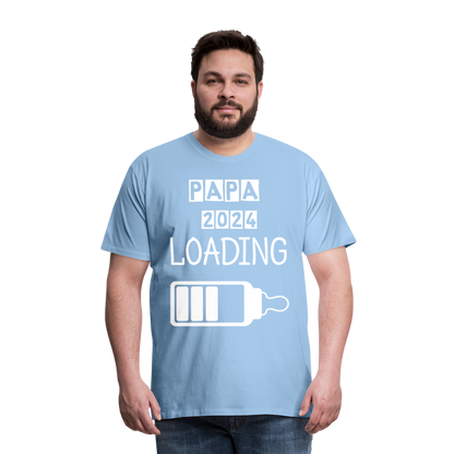 Männer Premium T-Shirt - Papa 2024 LOADING - Sky