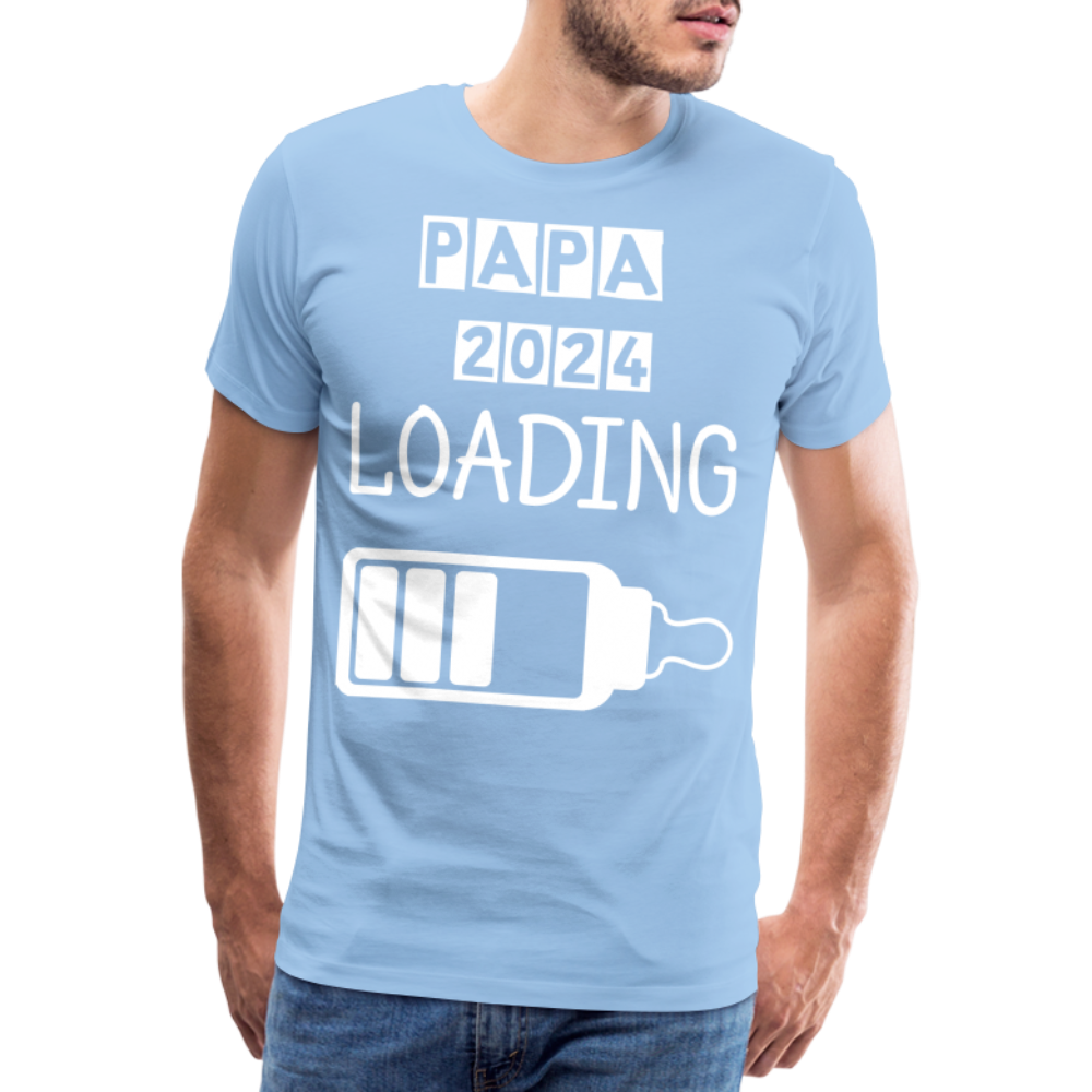 Männer Premium T-Shirt - Papa 2024 LOADING - Sky