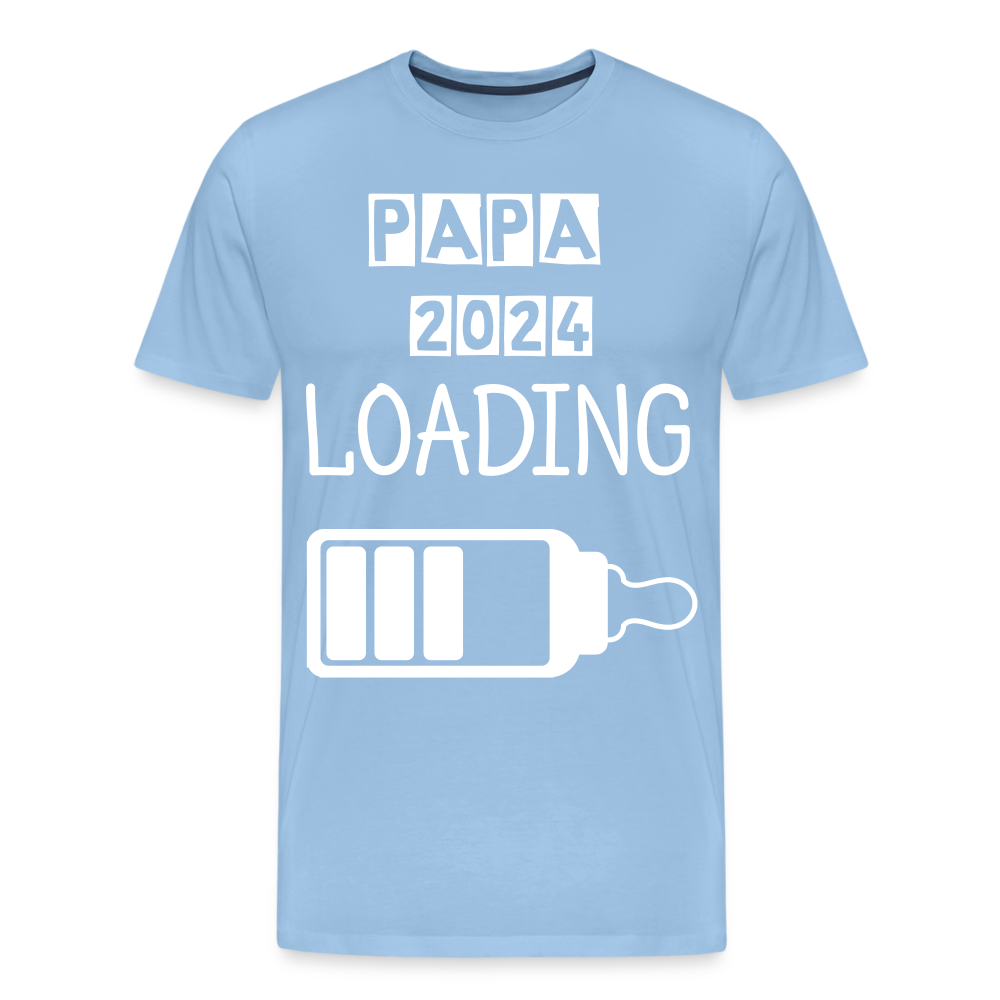 Männer Premium T-Shirt - Papa 2024 LOADING - Sky