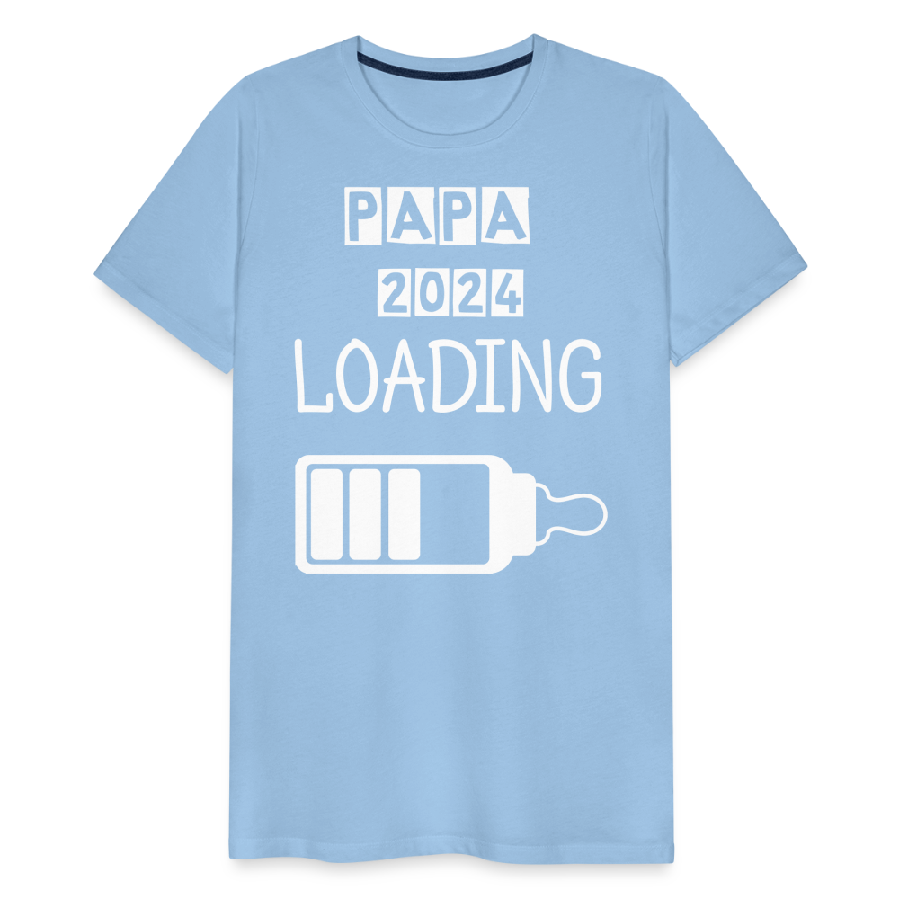 Männer Premium T-Shirt - Papa 2024 LOADING - Sky