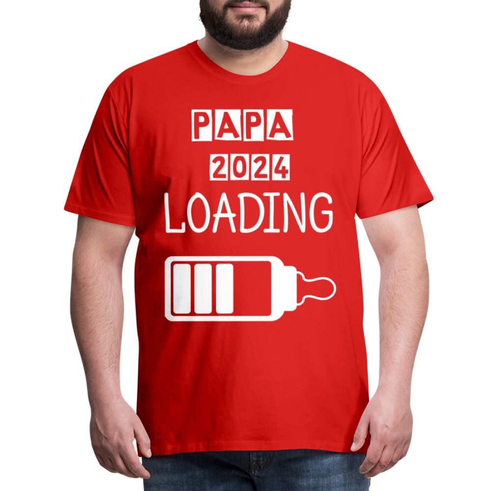 Männer Premium T-Shirt - Papa 2024 LOADING - Rot