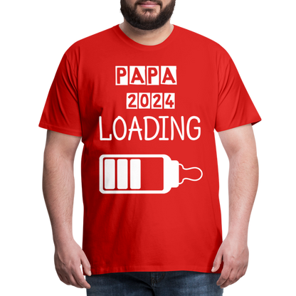 Männer Premium T-Shirt - Papa 2024 LOADING - Rot