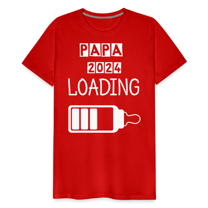 Männer Premium T-Shirt - Papa 2024 LOADING - Rot