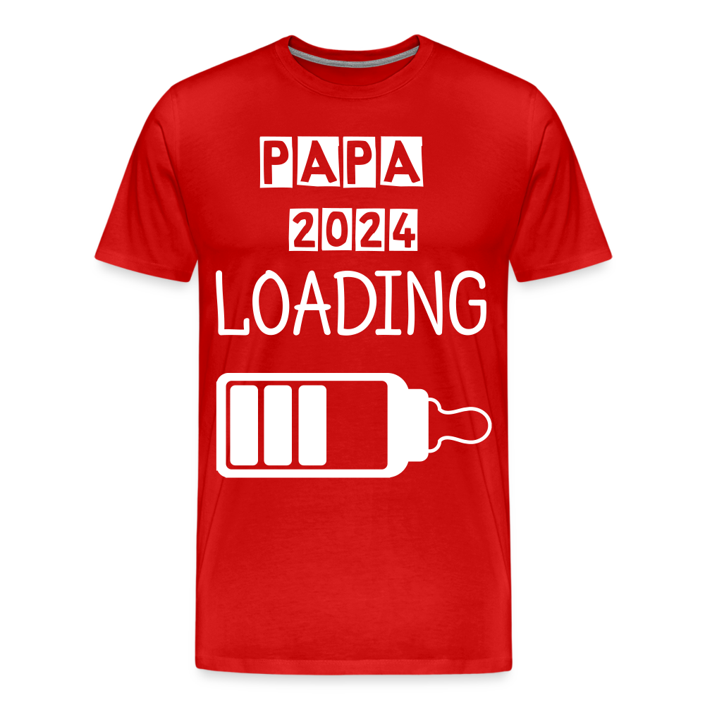 Männer Premium T-Shirt - Papa 2024 LOADING - Rot