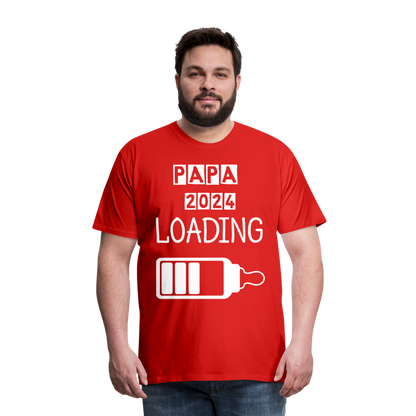 Männer Premium T-Shirt - Papa 2024 LOADING - Rot