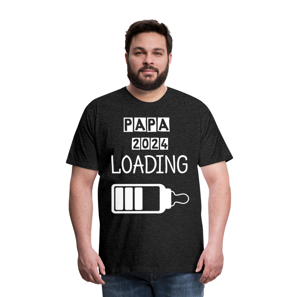 Männer Premium T-Shirt - Papa 2024 LOADING - Anthrazit