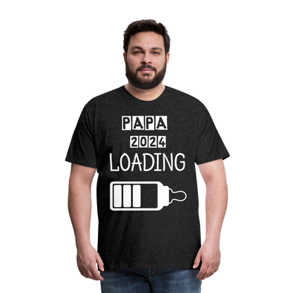 Männer Premium T-Shirt - Papa 2024 LOADING - Anthrazit