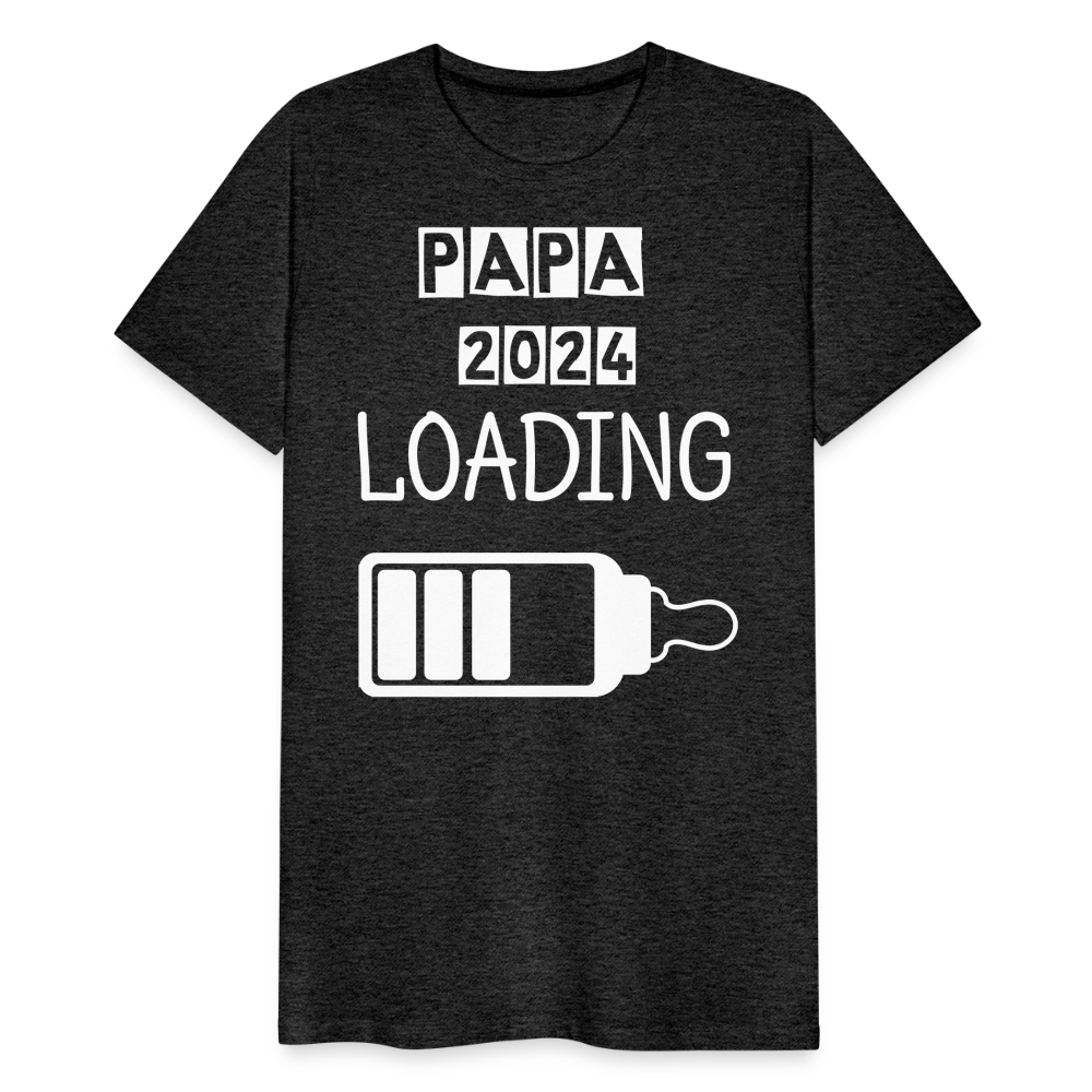 Männer Premium T-Shirt - Papa 2024 LOADING - Anthrazit