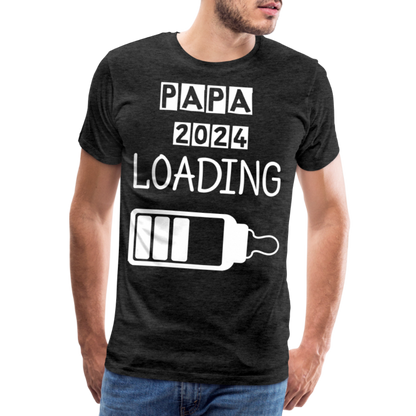 Männer Premium T-Shirt - Papa 2024 LOADING - Anthrazit