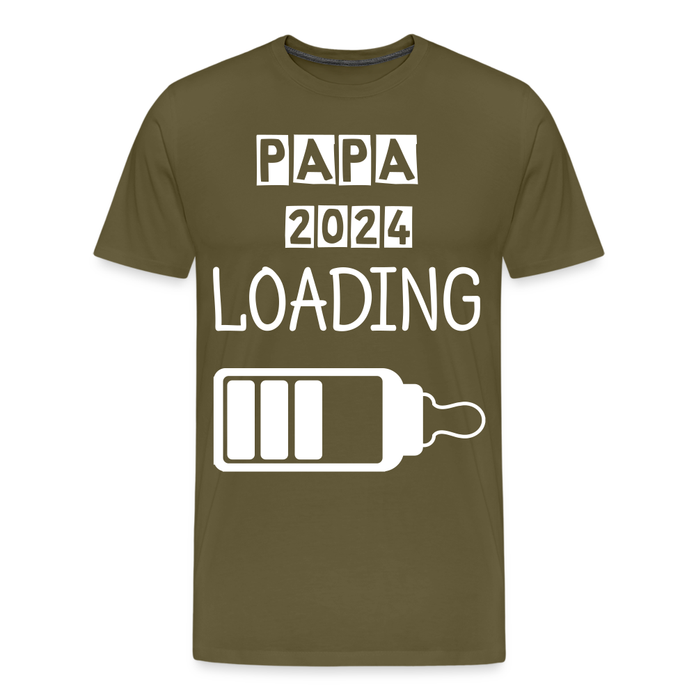 Männer Premium T-Shirt - Papa 2024 LOADING - Khaki