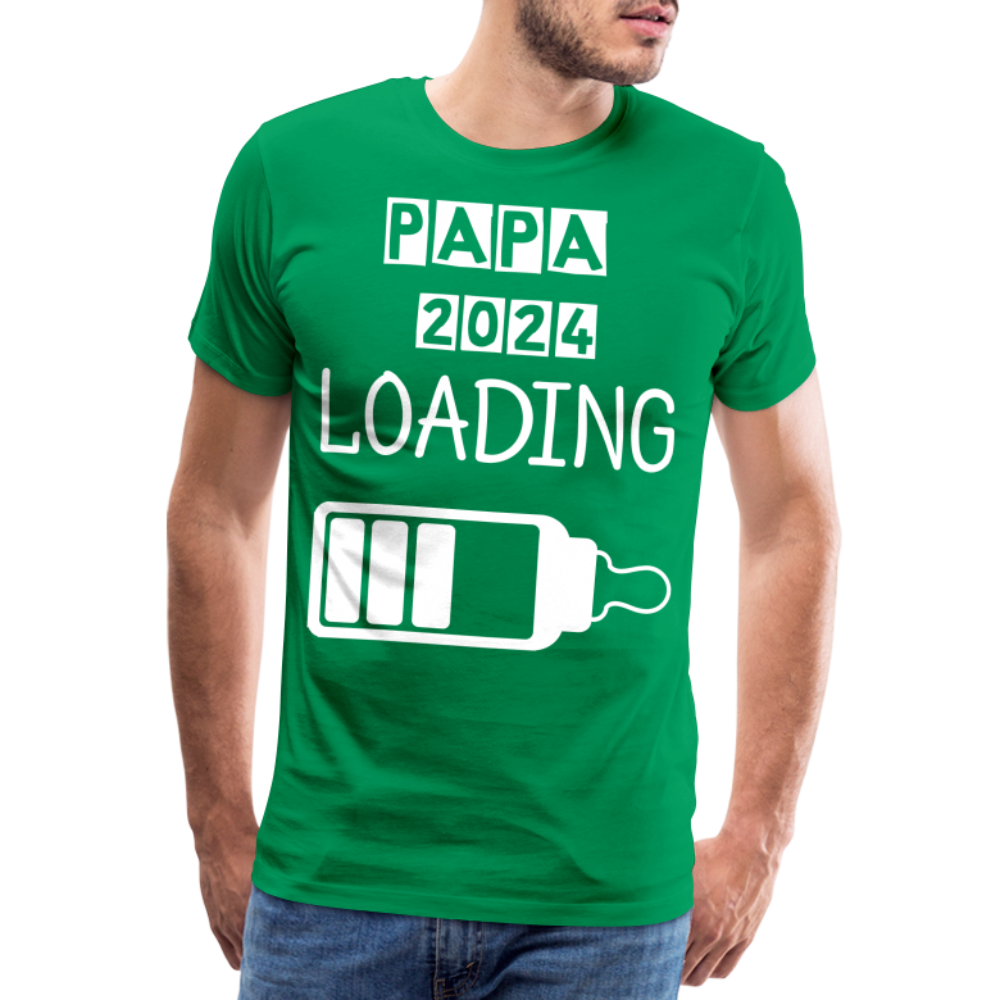 Männer Premium T-Shirt - Papa 2024 LOADING - Kelly Green