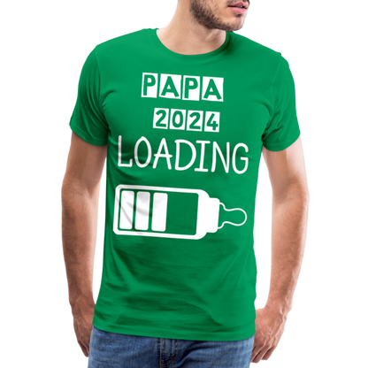 Männer Premium T-Shirt - Papa 2024 LOADING - Kelly Green